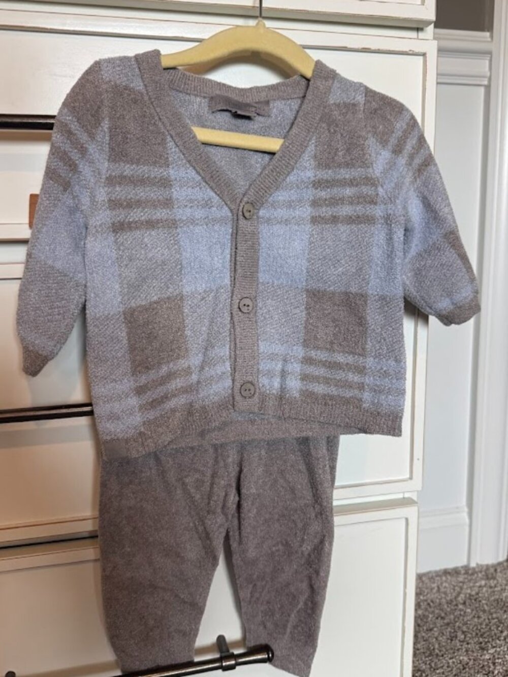 Barefoot Dreams CozyChic Ultra Lite Plaid Matching Set 6-12M